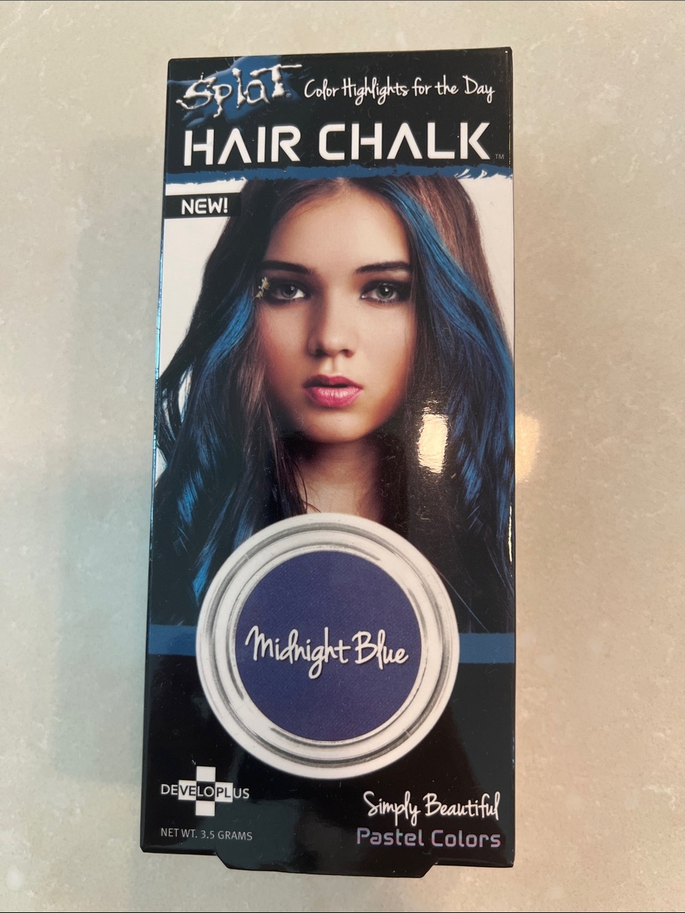Splat Hair Chalk - Midnight Blue Temporary Hair Color